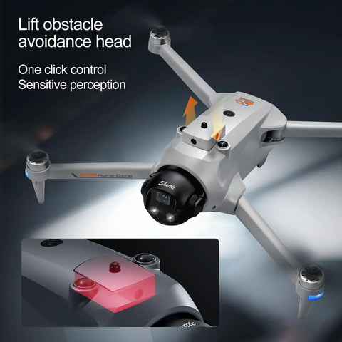 Close-up of GPS Drone With Screen Remote Control, Brushless Motors, Real Time Obstacle Avoidance, Optical Flow Localization, Auto Return