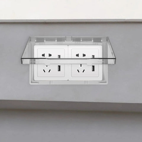 No Sweat Waterproof Outlet Covers With Heavy Duty Adhesive Strip For Quick Home Fixes Total Indoor Outdoor Weather Blocking To Keep Tiny Fingers Safe And Electrical Boxes Sealed Tight