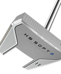 HB Soft 2 Putter Model 11 35 Inch Center Shafted With Oversized Grip Right Hand Silver Finish Speed Optimized Face displayed.