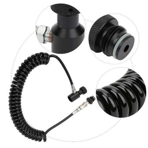 Aluminum Pneumatic Coil Air Hose, G1/2 Thread Quick Connect Fittings for Air Compressors, Pneumatic Tools and Workshop Applications