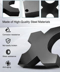 1 Pair Arbor Press Plate for 20 Ton Shop Press With AR400F Steel Construction, 4 Notches, close-up view of metal plate