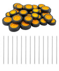 30 Piece Rubber Wheel Set With 15 Round Rod Shafts for RC cars, trucks, helicopters, planes, and robots DIY model building parts.