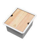 Dope Workstation Style Undermount Stainless Steel Kitchen Sink With Grid And Cutting Board, Single Bowl, 304 Stainless, 17 By 17