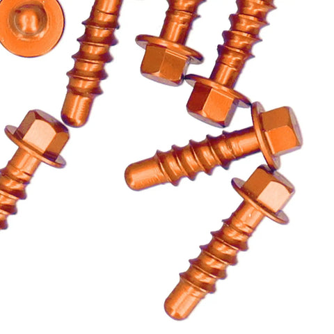 Anodized Aluminum Self Tapping Screws Kit, 10 Pieces, Fits 125 150 200 EXC XC SXF EXCF XCF Motorcycles, Heavy Duty Anti Degradation Hardware