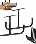 Two Pack Overhead Garage Storage Rack With Six J Hooks, Heavy Duty Ceiling Storage System Holds 66 Lbs Per Rack And 45 Lbs Per Hook