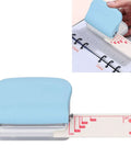 3 Hole Paper Punch Handheld Hole Puncher For A4 A5 A6 A7 B5 And More, 5 Sheets Capacity DIY Office School Home Tool in blue and white