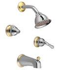 Monticello Large Lever Shower Handle Insert Hot And Cold Chrome 2 Pack Replacement Part Shower fixtures in chrome and gold finish