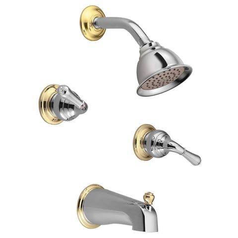 Monticello Large Lever Shower Handle Insert Hot And Cold Chrome 2 Pack Replacement Part Shower fixtures in chrome and gold finish