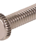 8-32 Thread Knurled Head Screw, 3/4 Inch, Nickel Plated, Corrosion Resistant, Grippy Knurled Head For Hand Tightening, Shoulder Bearing Surface, Ideal For Household And Workshop Hardware, 35 Pack