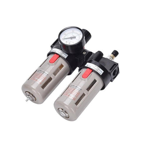 Oil Water Separator Filter Regulator FRL Combination For Air Compressors Pro Grade Heavy Duty Metal Body Durable Air Treatment Unit with gauge