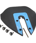 Hydrofoil Stabilizer For Outboard Engines 8-40HP Direct Fit Marine Upgrade, black and blue stabilizer, includes screws and drill bit