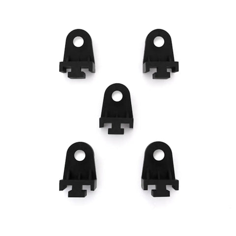 Five matte black mounting clips designed for the Ultra Slim Electric Radiator Fan Sick High Output Cooling Blower installation.