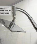 Shower Head Swivel Ball Joint Adapter, Adjustable Connector For Angles, 1 Inch Extension, Brushed Nickel Finish, Wide Swivel Range, Keeps Flow Free, Easy Install, Universal Fit connecting shower arm and head