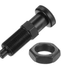 Heavy Duty Push Fit Ball Nose Spring Plunger With M20x1.5 Thread And 1.3 Inch Length shown alongside a black hex nut.