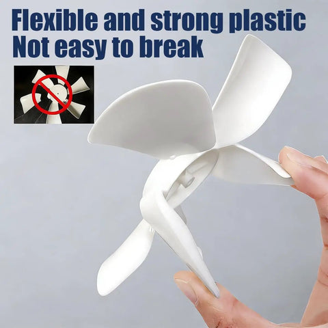 6 Inch RV Vent Fan Blade For 12V D Shaft Fans Camper Bathroom Roof Ceiling Vent Replacement Kit With Switch showcasing flexible durable plastic