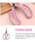 Pink Flower Shears For Easy Pruning And Plant Care No Fuss Garden Tool With Safety Handle Lightweight Trimming Scissors For Gardening And Home Maintenance Boss Level Cut For Flowers And Branches, pink stainless steel