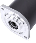 Haofy RV leveling hydraulic pump motor front view with silver mounting flange