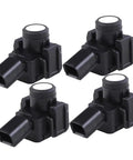 Prius Ultrasonic Parking Sensor PDC Kit Black 1 Piece Front And Rear With 89341 58070 8934158070 For 2019 2020 2021 2022 Models No Brainer Parking Assist, showing sensors