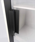 Self Adhesive Edge Finger Pull Door Handle 2 Pack Peel And Stick No Drill Installation on glass cabinet door