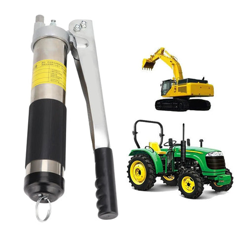 Stainless Steel Double Gear Oiler Manual Grease Gun Kit With 800ml Capacity for vehicle maintenance, with tractor and excavator.
