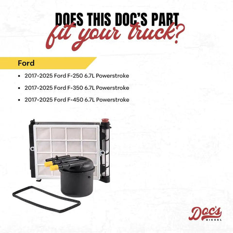 Diesel Fuel Filter For Ford 6.7L Power Stroke F250 F350 F450 2017 And Up Replaces FD4625 Filters Water And Dirt Kit