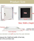 Product size details for Heavy Duty Paintable Metal Access Door For Wall Or Ceiling No Sweat Setup Hatch For Plumbing Cable And Electrical Checks Reliable Plug And Play 14X18 Panel.