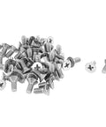 Top Shelf 304 Stainless Steel M4 X 10 Mm Phillips Flat Head Countersunk Bolts And Rugged Machine Screws in a scattered arrangement.