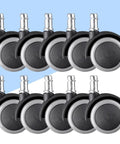 Caster Wheels Nylon Inch 10pcs Universal Grey for Sofa Chair, set of 10 durable wheels with smooth gliding design.