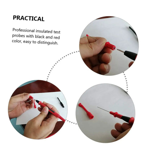 Two Pack Ribbon Probe Testers For Multimeter Continuity Testing Flexible Digital Test Probes And Leads Random Color Handles