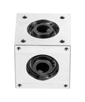 Right Angle Bevel Gearbox 1 To 1 90 Degree Output For DIY Projects With 20 Teeth, 1 Module, 10mm Shaft, Aluminum Frame, Keyway Bore