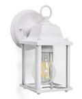 Outdoor Wall Porch Light 2 Pack Dope Traditional Style Sconce for Porches, white aluminum with beveled glass, mounted view