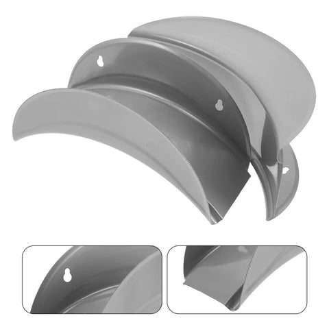 Heavy Duty Wall Mount Hose Hanger 2 Pack sturdy gray iron metal rack for organized garden storage. Ideal for saving floor space.