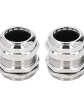 Two Ni Plated Brass Cable Gland Cord Grip Stress Relief Kit Two Pack IP68 Waterproof Glands For Electrical Boxes And Lighting Easy Install Seals Cables With Built To Last Brass Connectors