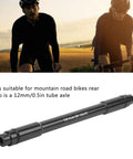 Rear Thru Axle To 9mm Quick Release Hub Skewer Adapter For 12mm Rear Hubs Converts 12mm To 9mm QR On Mountain And Road Bikes Easy Install Fits 135 By 12