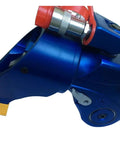 Rock Solid Heavy Duty Hydraulic Torque Wrench With Anti Corrosion Alloy Square Drive showing blue alloy body and connectors.