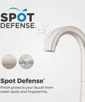 Pfister Vaneri Kitchen Faucet with Pull Down Sprayer, Stainless Steel close-up showing Spot Defense finish preventing fingerprints.