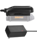 20V Lithium Battery Charger WA3742 Replacement For Multiple 20V Batteries WA3520 WA3525 side view with LED indicator