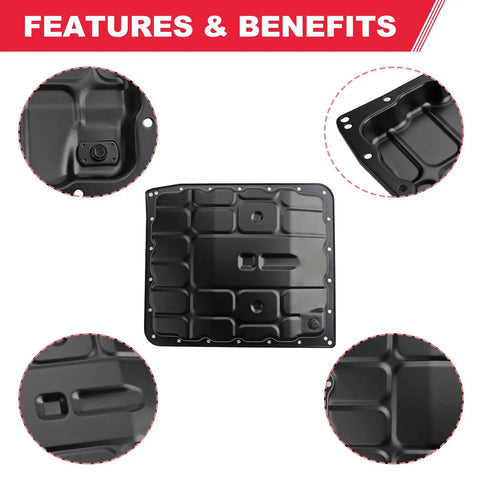 Durable Transmission Oil Pan With Drain Plug And Automatic Transmission Filter Kit Ready To Install For Nissan