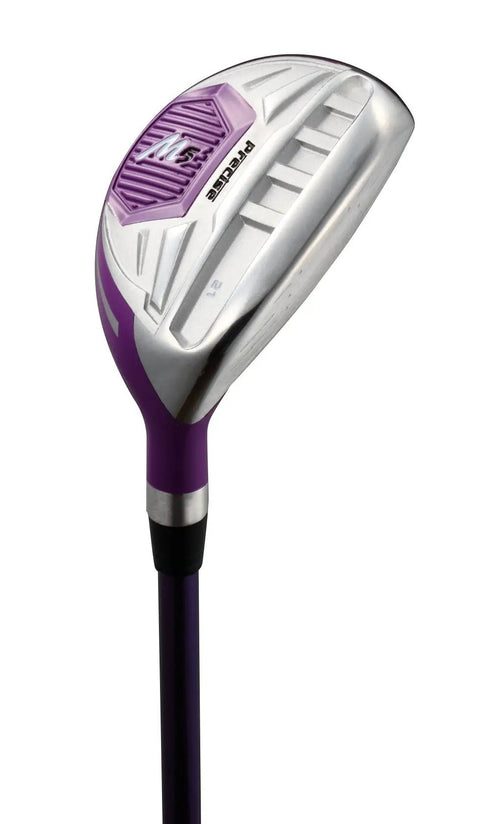 Left Handed Ladies Golf Club Set With Driver Wood Hybrid Irons Putter Graphite Shafts Three Head Covers And Stand Bag Complete