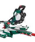 Rock Solid Sliding Miter Saw With Smooth Push Pull Glide And Laser Track On Built Tough Aluminum Base For Dead Center Cuts Up To 340Mm Wide With Handy Carry Handle