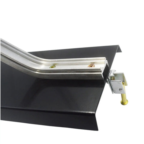 Hands On Conservation Lab Kit With Air Track And Ballistic Pendulum Collision Dynamics showing aluminum rails and bracket.