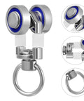 Heavy Duty Curtain Track Gliders 30 Pack with All Metal Bearings, showing smooth sliding pulleys for window and ceiling rails.