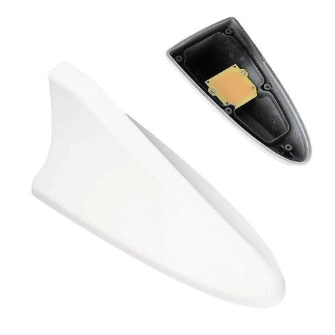 Slick Fin Antenna Cover For Optima 2014-2020, Sonata 2015-2019 And G80 2015-2017 Without Sunroof White, top and bottom view