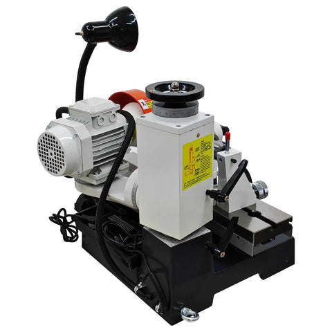 Shop Ready Drill Bit Sharpener And End Mill Grinder With Precision Linear Rail And Heavy Duty 550 Watt Motor image showcasing detailed components.