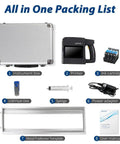 Heavy Duty Handheld Industrial Inkjet Printer To Handle Hella Wide Format Coding On Just About Any Surface With A Killer Four Inch Print Height For Dead Simple Batch Codes Barcodes And Serious Variable Data Magic with packing list items.