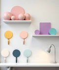 Set Of Ten Peel And Stick Wall Hooks Featuring Strong Adhesive Grip Easy Peasy Peel Backing For Bathroom Organization wall art display.