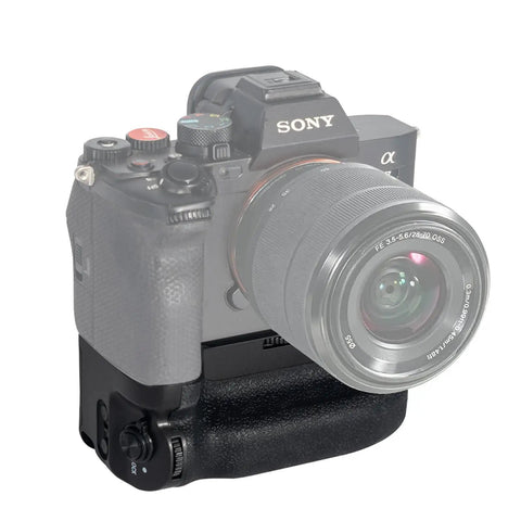 Beast Battery Grip For Alpha Cameras A7 IV A9 II A7R IV A7R V A7S III A1 Replacement Vertical Grip With NP-FZ100 attached to camera