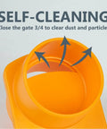 2 Pack 4 Inch Integrated Blast Gate For Dust Collection Systems With Clog Resistant Gapless Design And Seamless Sliding Gate Tapered ABS Plastic Fittings showing self-cleaning feature
