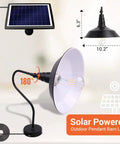 Dope Solar Powered Outdoor Pendant Barn Lights For Farmhouse Porch And Patio Waterproof Gooseneck Lamp Wall Sconces With Auto Sensor