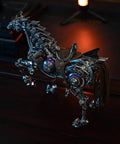 Steampunk Mechanical Horse Puzzle Kit with movable joints, 1500 plus stainless steel parts, 3D metal animal model close-up